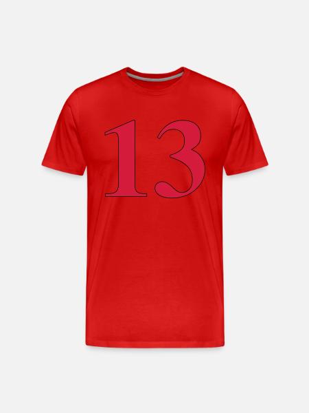 13 - Men's Premium Organic T-Shirt - red