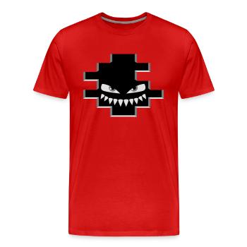 Hole In The Wall Monster - Männer Premium Bio T-Shirt - Rot - Vorne - Damien (186cm)