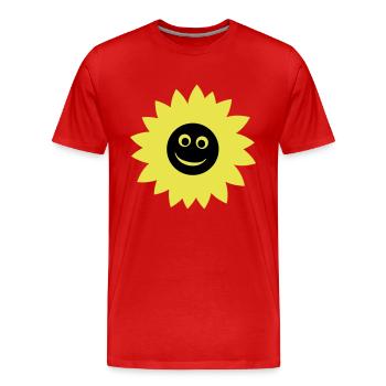 sonnenblume - Männer Premium Bio T-Shirt - Rot - Vorne - Damien (186cm)