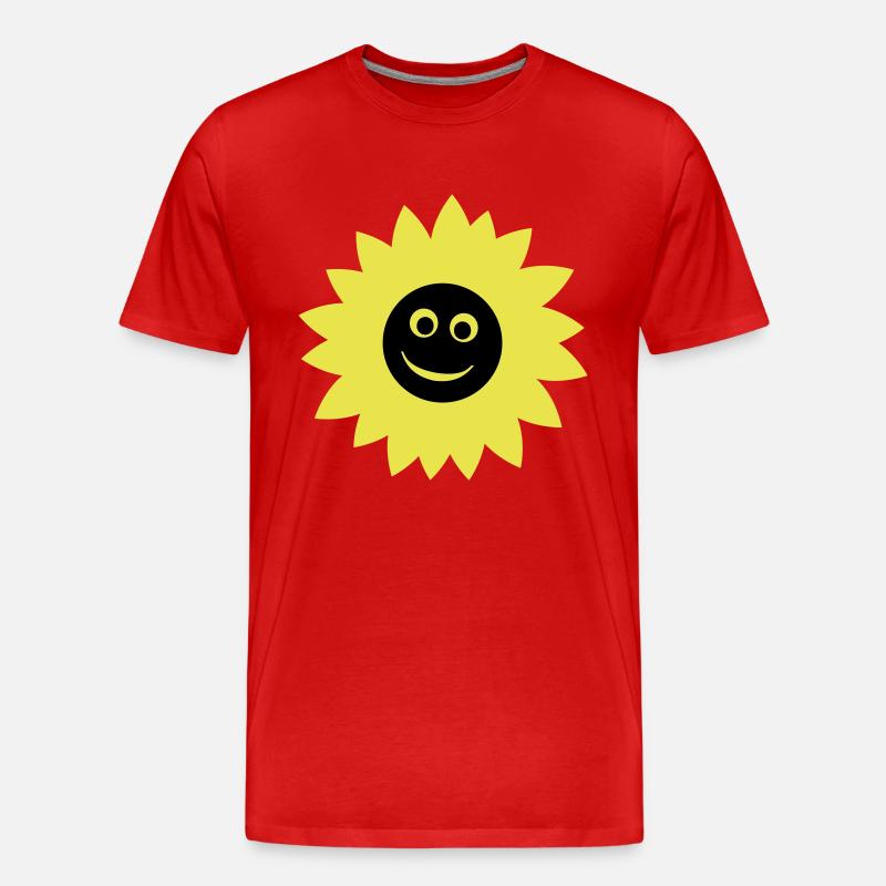 sonnenblume - Männer Premium Bio T-Shirt - Rot