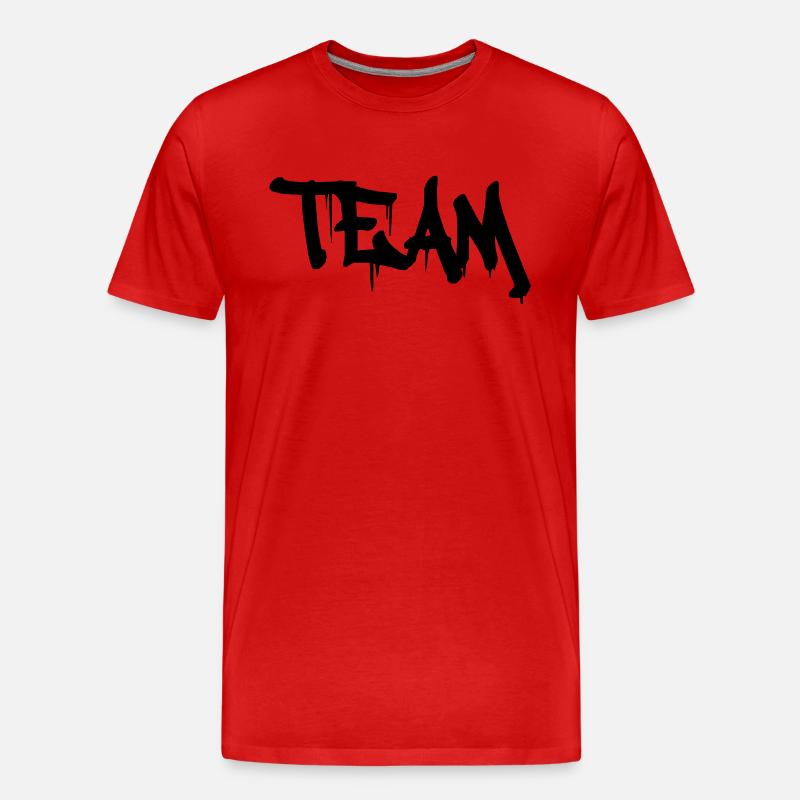 team - Männer Premium Bio T-Shirt - Rot