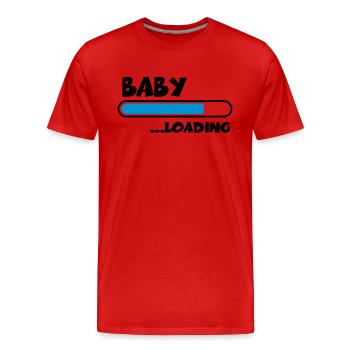 Baby loading - T-shirt bio Premium Homme - rouge - Devant - Damien (186cm)