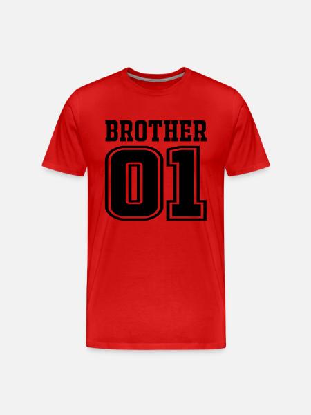 brother - Men's Premium Organic T-Shirt - red