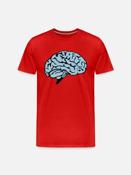 brain design - Männer Premium Bio T-Shirt - Rot