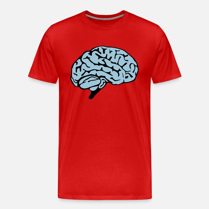 brain design - Männer Premium Bio T-Shirt - Rot