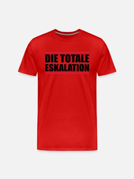 die totale eskalation - Männer Premium Bio T-Shirt - Rot