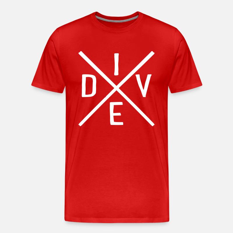 Plongée - T-shirt bio Premium Homme - rouge