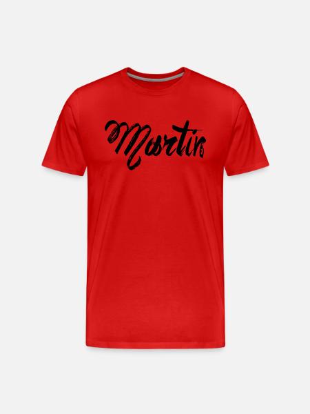 Martin - Männer Premium Bio T-Shirt - Rot