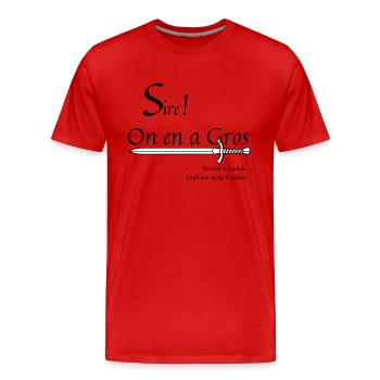 On en a gros - T-shirt bio Premium Homme - rouge - Devant - Damien (186cm)