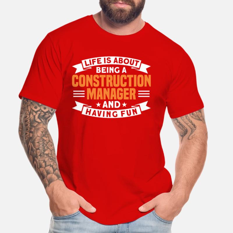 Construction Manager Construction Supervisor Construction Project Gift Men's Premium Organic T-Shirt