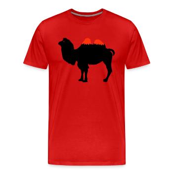Silhouette de chameau - T-shirt bio Premium Homme - rouge - Devant - Damien (186cm)