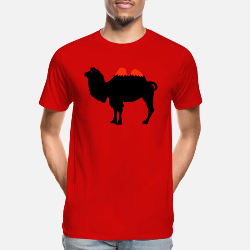 Kamel Silhouette Männer Premium Bio T-Shirt