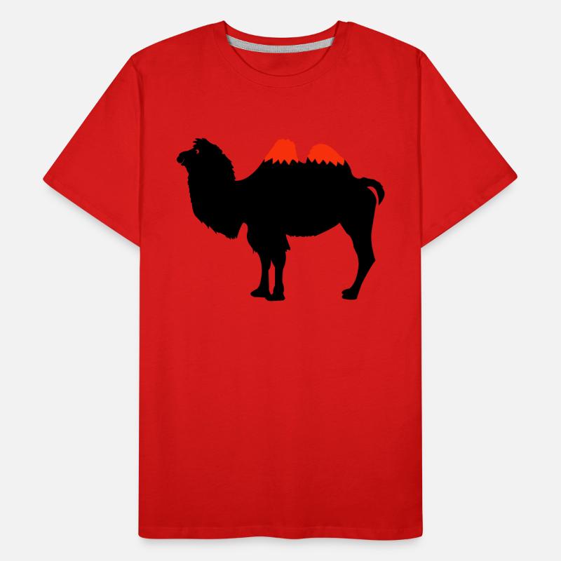 Kamel Silhouette Männer Premium Bio T-Shirt
