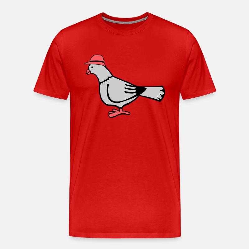 Taube - Männer Premium Bio T-Shirt - Rot