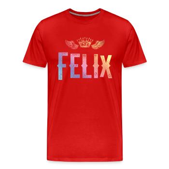 Felix - T-shirt bio Premium Homme - rouge - Devant - Damien (186cm)