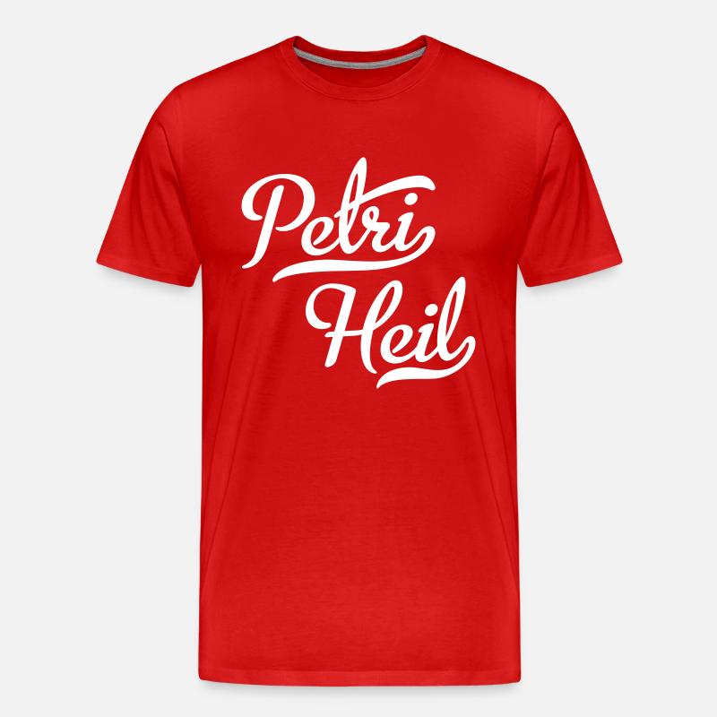 Petri Heil - Männer Premium Bio T-Shirt - Rot