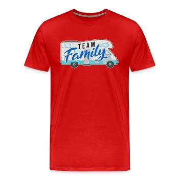 team family camping dog sport gift camping - Men's Premium Organic T-Shirt - red - Front - Damien (186cm)