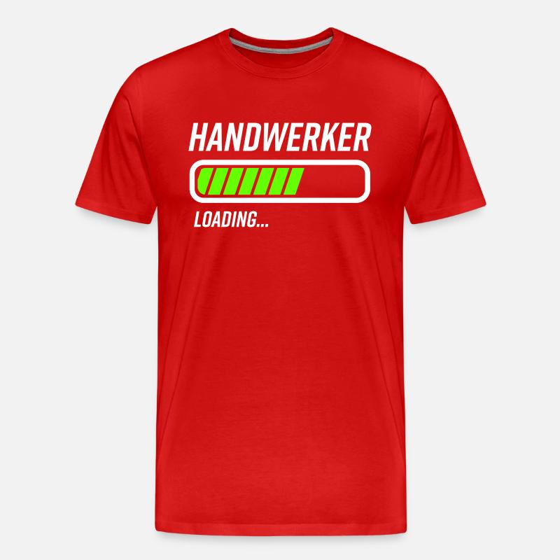 Handwerker Humor Geschenk - Männer Premium Bio T-Shirt - Rot