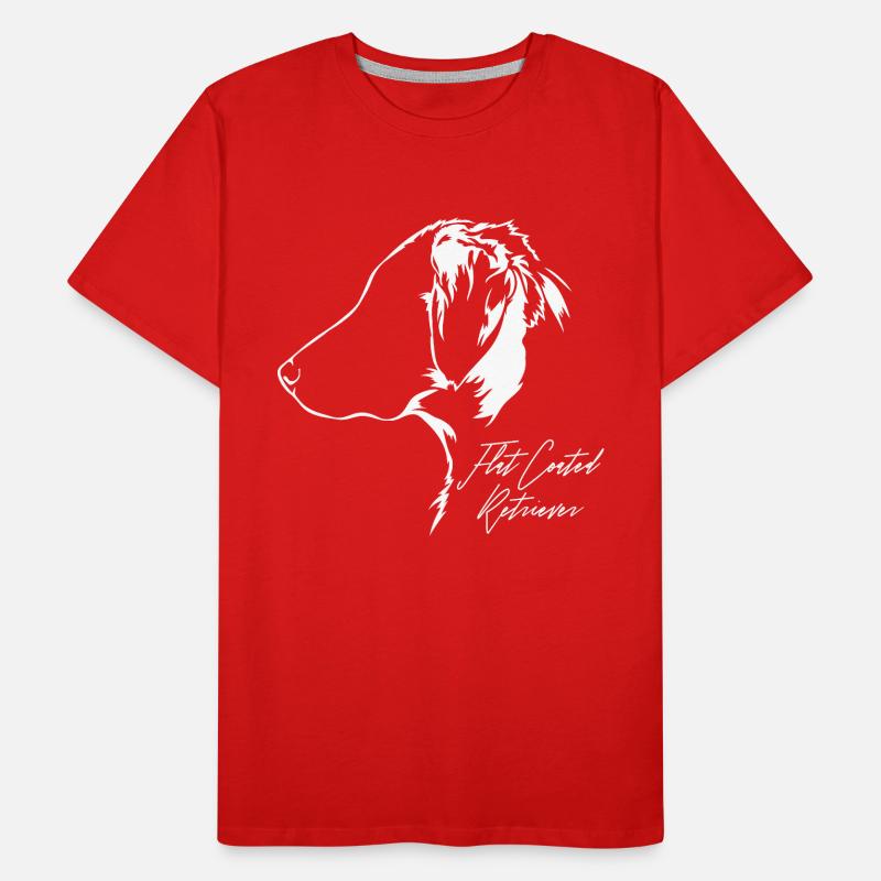 FLAT COATED RETRIEVER Profil Chiens Wilsigns T-shirt bio Premium Homme