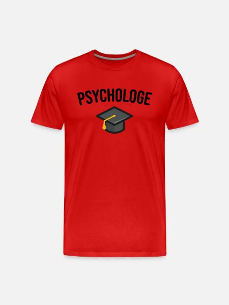Psychologe Studium Abschluss - Männer Premium Bio T-Shirt - Rot