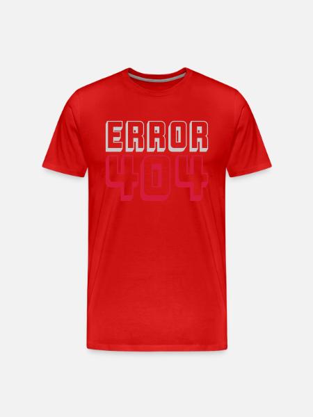 Error 404 Computer Connection - Men's Premium Organic T-Shirt - red