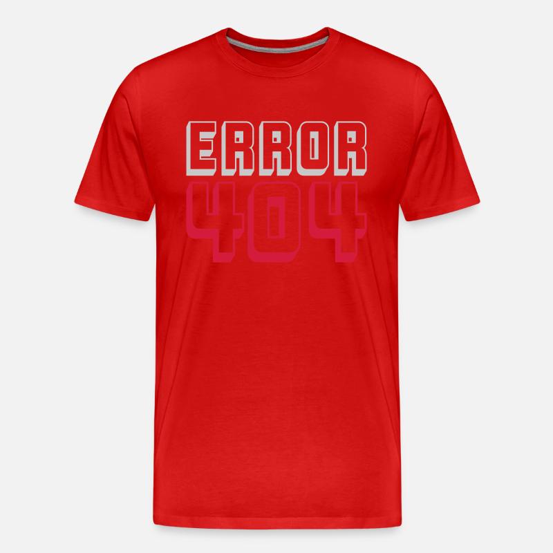 Error 404 Computer Connection - Men's Premium Organic T-Shirt - red