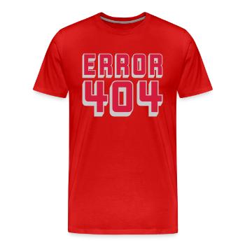 Connection Problem Error 404 - Men's Premium Organic T-Shirt - red - Front - Damien (186cm)