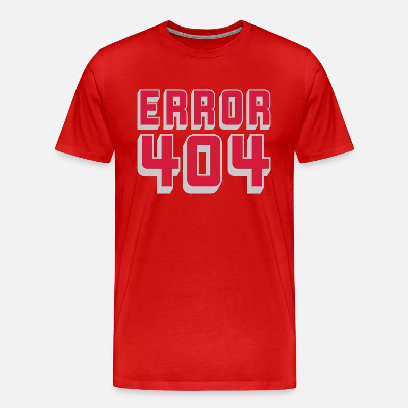 Connection Problem Error 404 - Men's Premium Organic T-Shirt - red