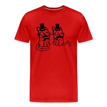 Équipe des amis de Sir Cats - T-shirt bio Premium Homme - rouge - Devant - Damien (186cm)