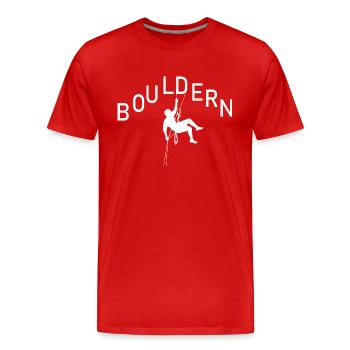 climbing - Men's Premium Organic T-Shirt - red - Front - Damien (186cm)