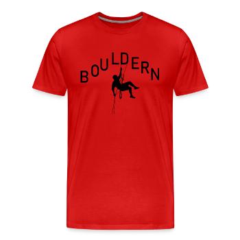 climbing - Männer Premium Bio T-Shirt - Rot - Vorne - Damien (186cm)