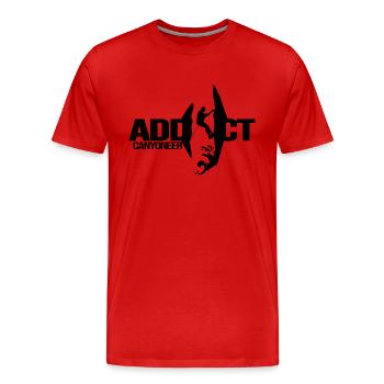 canyoning-addict canyoneering canyon - Men's Premium Organic T-Shirt - red - Front - Damien (186cm)