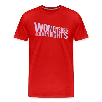 citation féministe sur les droits des femmes - T-shirt bio Premium Homme - rouge - Devant - Damien (186cm)