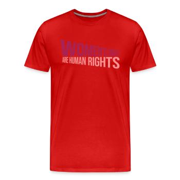 citation féministe sur les droits des femmes - T-shirt bio Premium Homme - rouge - Devant - Damien (186cm)