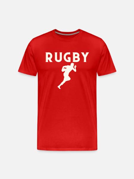 Rugby - Männer Premium Bio T-Shirt - Rot
