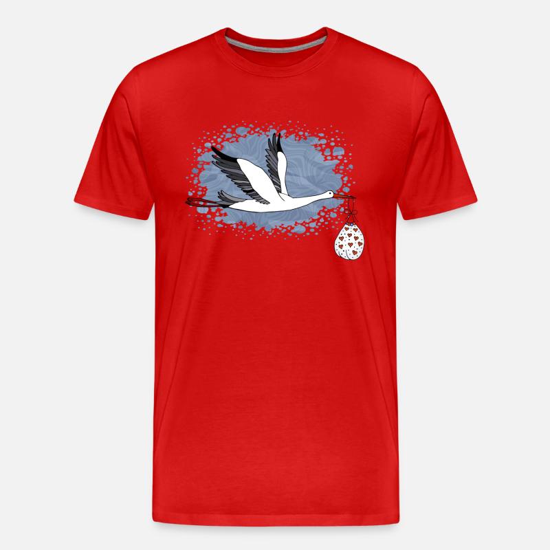 Storchenvogel - Männer Premium Bio T-Shirt - Rot