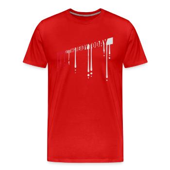 ne pas se préparer aujourd’hui - T-shirt bio Premium Homme - rouge - Devant - Damien (186cm)