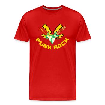 Punk Rock - Männer Premium Bio T-Shirt - Rot - Vorne - Damien (186cm)