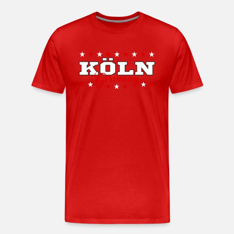 Köln - Männer Premium Bio T-Shirt - Rot