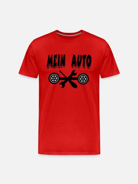 Auto - Männer Premium Bio T-Shirt - Rot