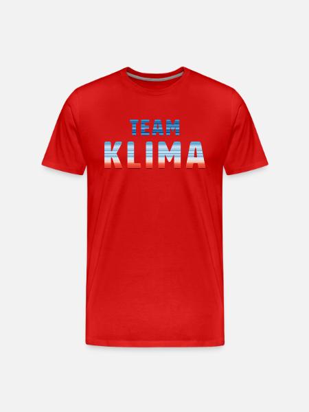 Team Klima | Warming Stripes - Männer Premium Bio T-Shirt - Rot