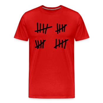 20. Geburtstag Nummer Zahlen Geschenk - Männer Premium Bio T-Shirt - Rot - Vorne - Damien (186cm)