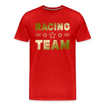Racing Team - Men's Premium Organic T-Shirt - red - Front - Damien (186cm)