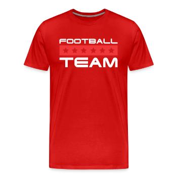 Équipe de football - T-shirt bio Premium Homme - rouge - Devant - Damien (186cm)