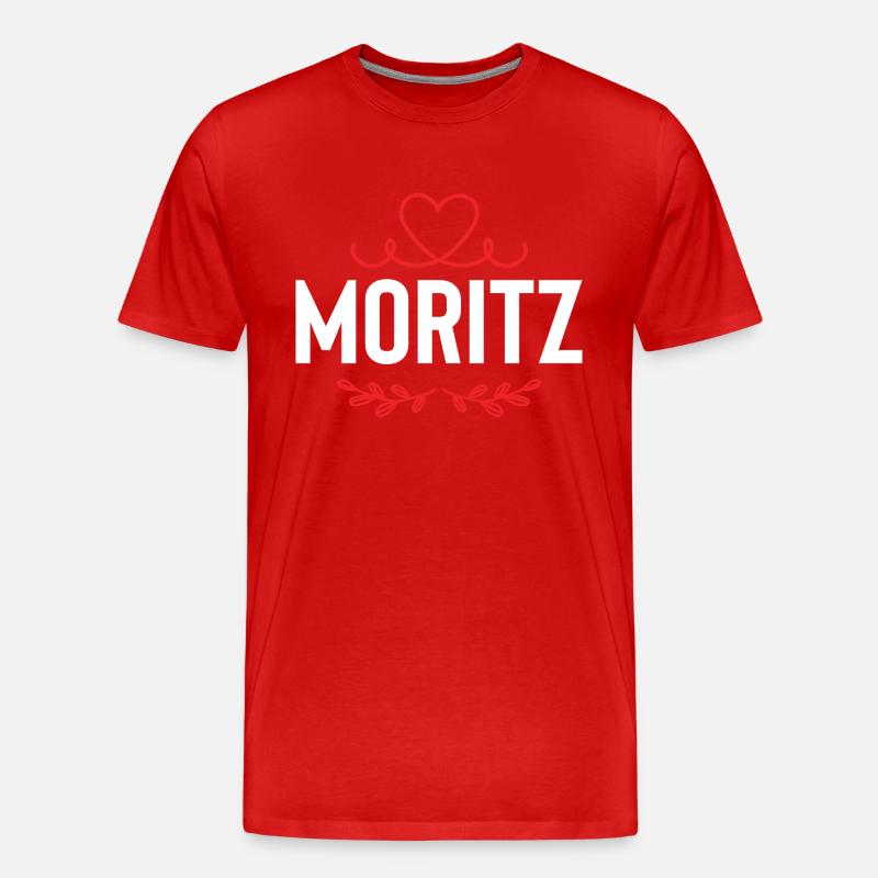 Moritz - Männer Premium Bio T-Shirt - Rot