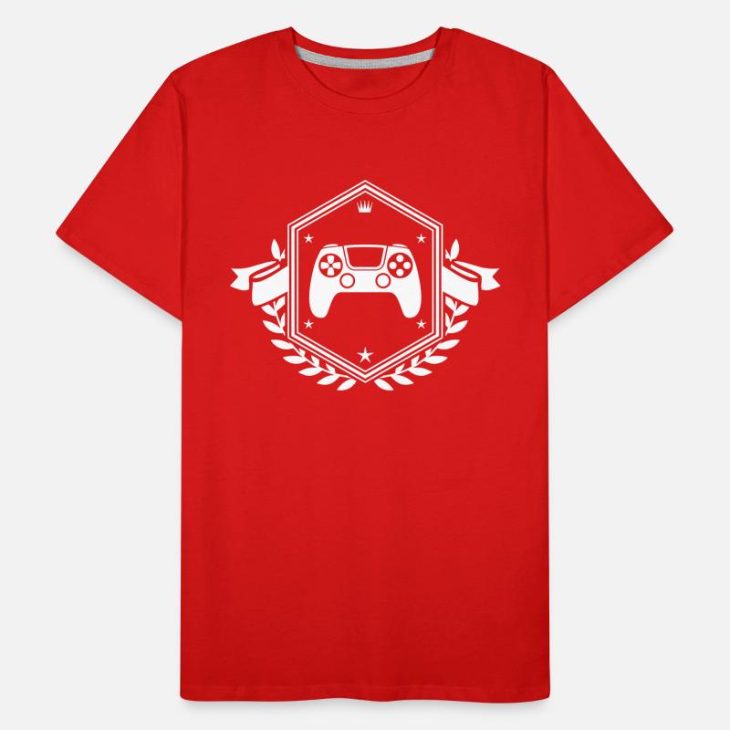 Gamepad crest controller Men's Premium Organic T-Shirt