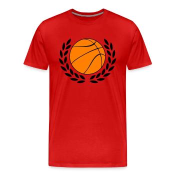 Basketball - Men's Premium Organic T-Shirt - red - Front - Damien (186cm)