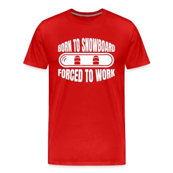 Snowboard Snowboarding Snowboarder Cadeau - T-shirt bio Premium Homme - rouge - Devant - Damien (186cm)