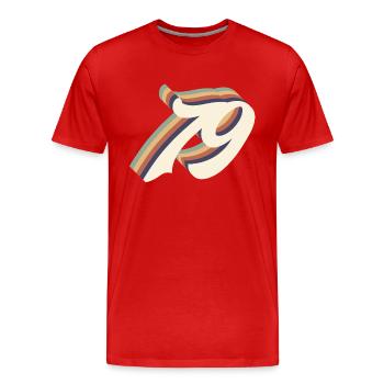 Jahrgang zum 79-jährigen Jubiläum - Männer Premium Bio T-Shirt - Rot - Vorne - Damien (186cm)