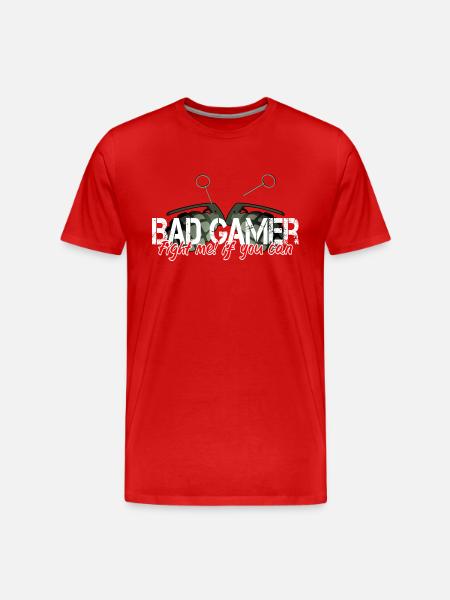 Bad Gamer - Männer Premium Bio T-Shirt - Rot